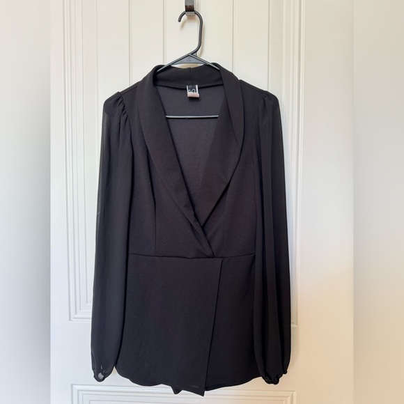 Black Romper - Skort - Picture 1 of 6